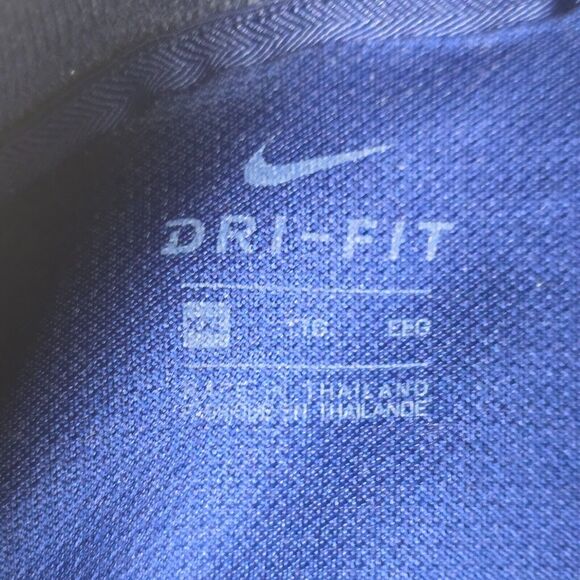 Nike Dri-Fit Men’s XXL Blue Polo Shirt Short Sleeve Button Pockets Athletic Golf - Picture 3 of 13